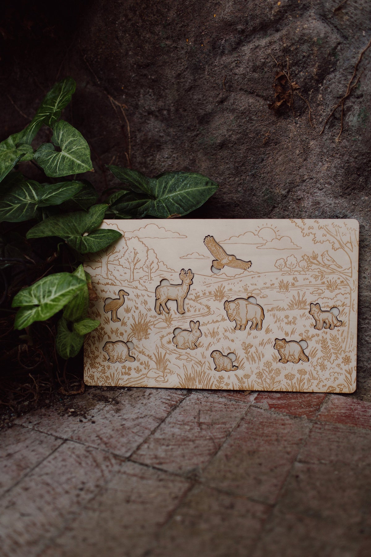 Wooden Prairie Scene Puzzle — photo 1